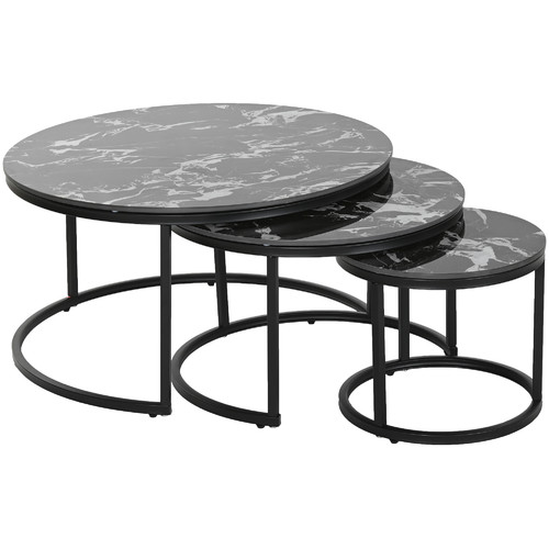 MESITA AUXILIAR SET 3 CERAMICA METAL 80X80X1 31,50