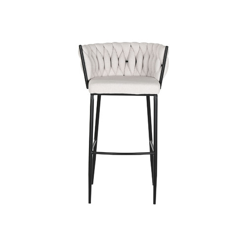 TABURETE POLIESTER METAL 47X44X104 TRENZADO BEIGE