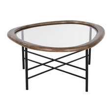 MESA CENTRO ABETO CRISTAL 76X81X38 NEGRO