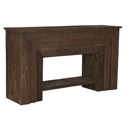 CONSOLA MADERA RECICLADA 167X44X93 MARRON