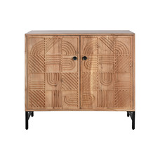 APARADOR ACACIA METAL 88X40X80 MARRON