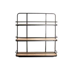 ESTANTERIA PARED METAL MADERA 51X13X61 INDUSTRIAL