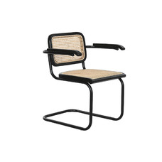 SILLA OLMO RATAN 46X46X82 NEGRO