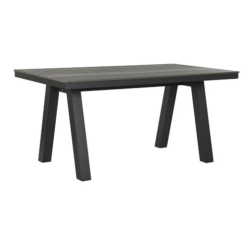 MESA COMEDOR ALUMINIO PS 160X90X77 EXTERIOR GRIS