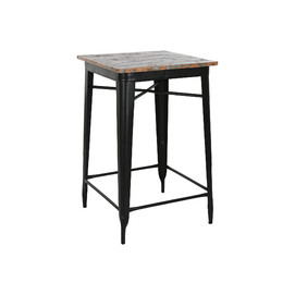 MESA METAL MADERA 66X66X102