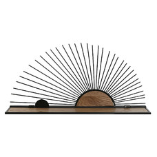 ESTANTERIA PARED METAL MDF 58X10,5X28 NEGRO