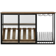 BOTELLERO METAL CRISTAL 102X32X60 PARED NATURAL