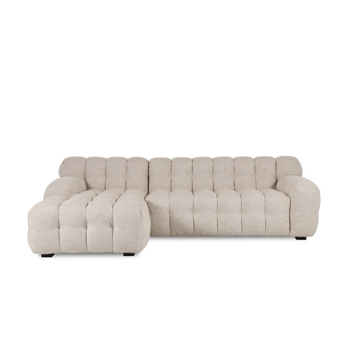 SOFA POLIESTER 272X168X76 CHAISELOUNGE BEIGE