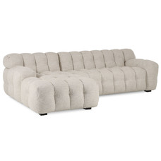 SOFA POLIESTER 272X168X76 CHAISELOUNGE BEIGE