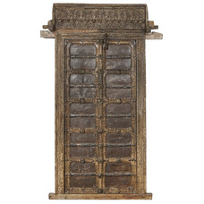 PUERTA TECA 120X46X190 PIEZA UNICA MARRON