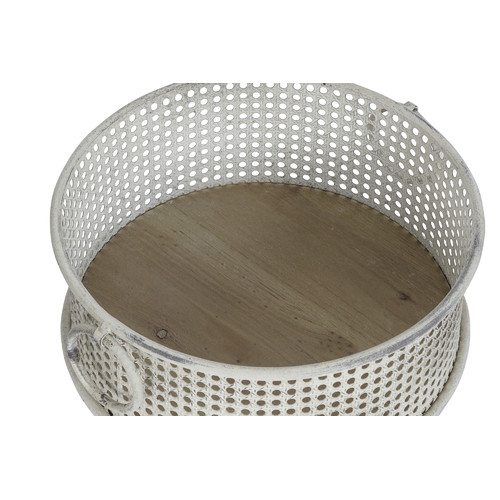 CESTA SET 3 METAL 43X42X17 ENVEJECIDO MULTICOLOR