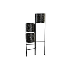 MACETERO METAL 22X22X93 CARAS NEGRO