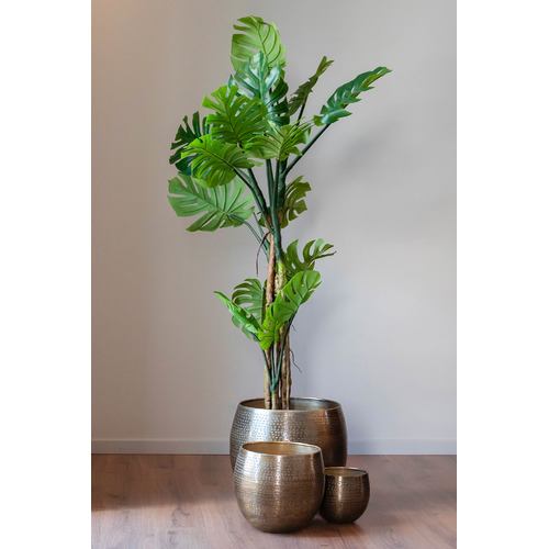 MACETERO SET 3 ALUMINIO 47X47X40,5 ENVEJECIDO