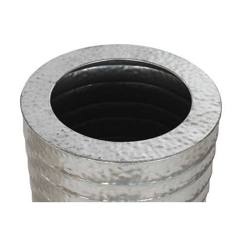 MACETERO SET 2 METAL 51X51X122 PLATEADO