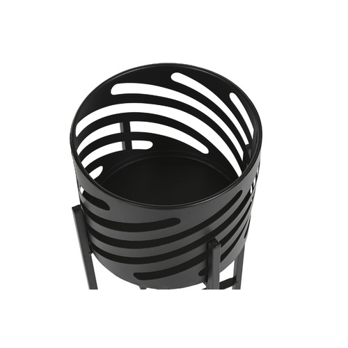 MACETERO SET 2 METAL 27X27X70 NEGRO