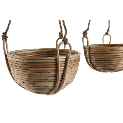 MACETERO SET 3 MIMBRE CUERDA 31X31X23 COLGANTE