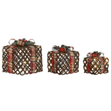 REGALO SET 3 LED PE 26X26X30 30L 3AA NATURAL