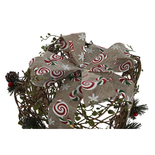 REGALO SET 3 LED RATAN 26X26X30 30L 3AA VERDE