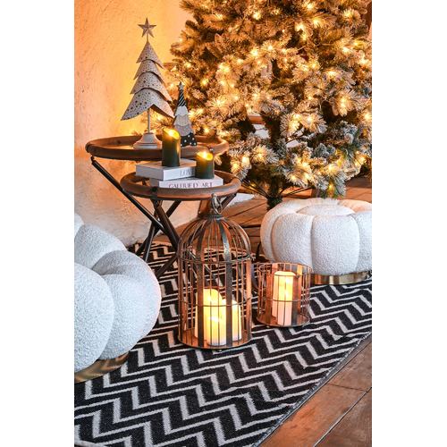 JAULA SET 2 METAL 28,5X29,5X57 ENVEJECIDO DORADO