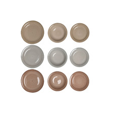 VAJILLA SET 18 GRES 26,5X26,5X3 MARRON