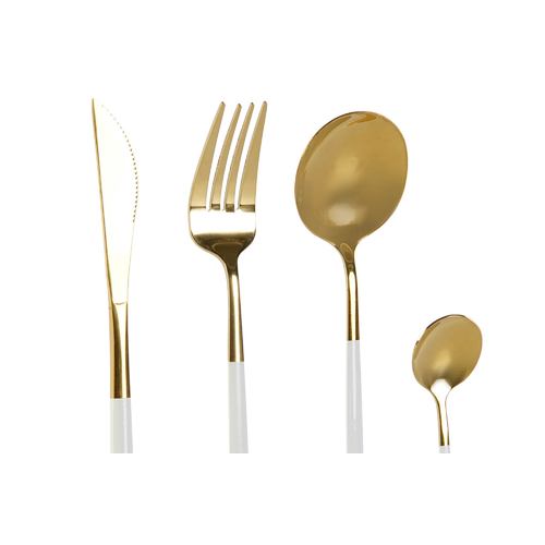 CUBERTERIA SET 24 INOX 4,5X2,5X20,5 3MM DORADO