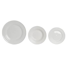 VAJILLA SET 18 PORCELANA 27X27X2 BLANCO