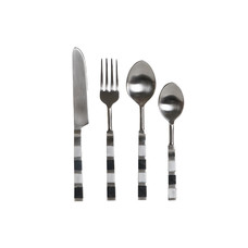 CUBERTERIA SET 16 INOX RESINA 4,5X1,5X22 PLATEADO