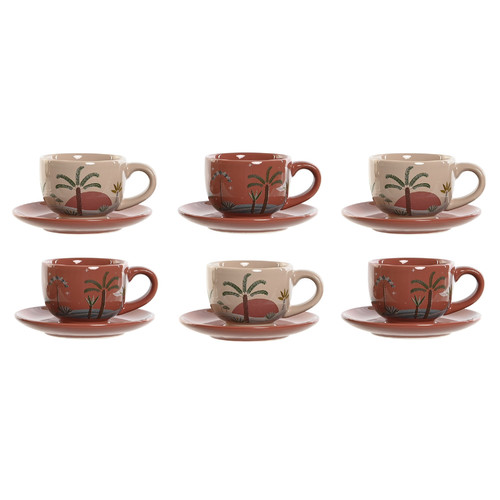 CAFE SET 6 DOLOMITE METAL 20X18X20 180 ML CALIMA
