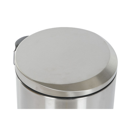 PAPELERA INOX PP 29,5X29,5X62,5 30L, MATE PLATEADO