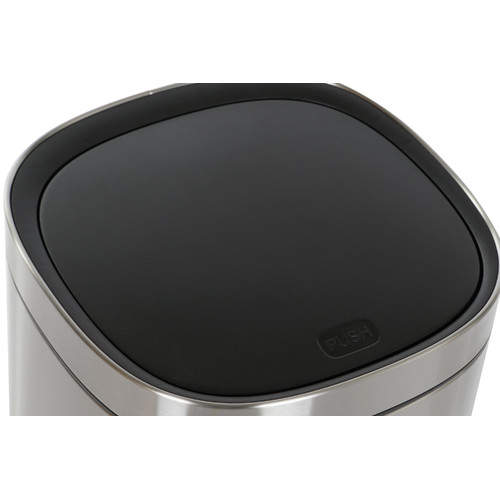 PAPELERA INOX PP 30X30X51 30L TOUCH MATE PLATEADO