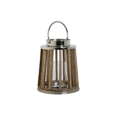 PORTAVELA MANGO CRISTAL 26X26X31 NATURAL MARRON