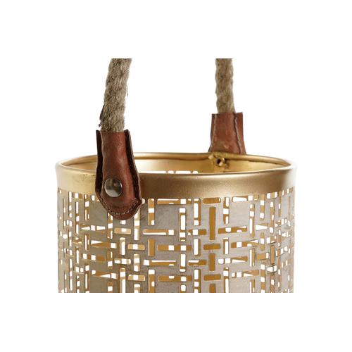 PORTAVELA SET 3 METAL YUTE 25X25X35 BLANCO