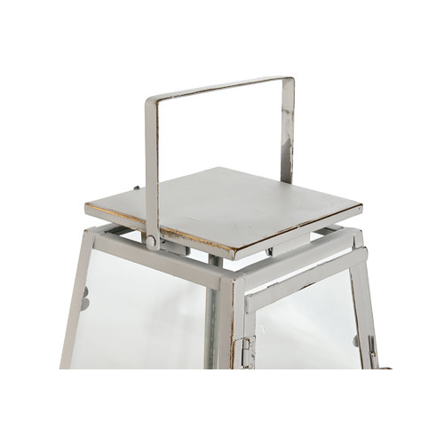 FAROLA SET 2 METAL CRISTAL 26X26X38,5 20X20X28,5