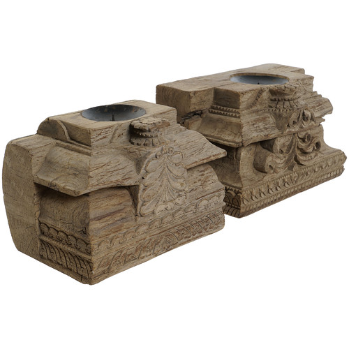 PORTAVELA TECA 20X18X19 PIEZA UNICA