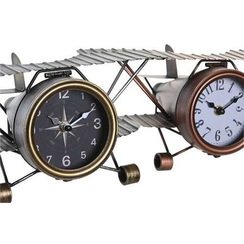 RELOJ SOBREMESA HIERRO 35X21X14 AVION 2 SURT.