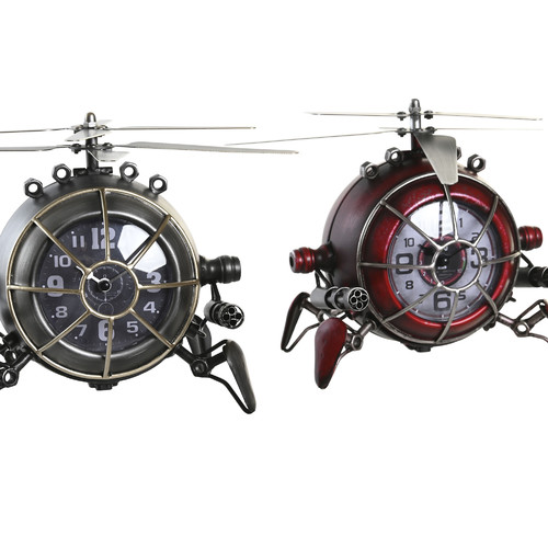 RELOJ SOBREMESA HIERRO 23X33,5X22 HELICOP 2 SURT.