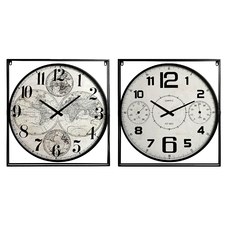 RELOJ PARED METAL MDF 62X6X65 2 SURT.