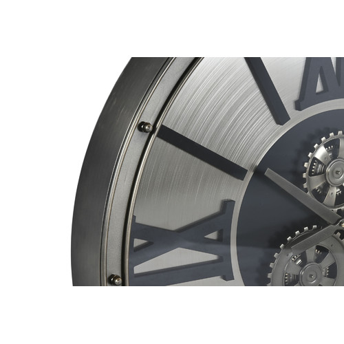 RELOJ PARED METAL CRISTAL 80X10X80 CHAMPAN