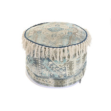 COJIN SUELO ALGODON 40X40X40 FLECOS AZUL