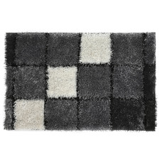 ALFOMBRA POLIESTER 60X90X2 1700 GSM CUADRADOS GRIS