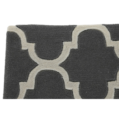 ALFOMBRA POLIESTER 60X90X2 1800 GSM ETNICO GRIS