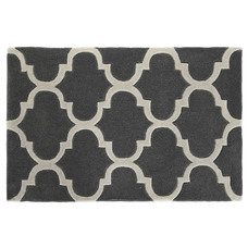 ALFOMBRA POLIESTER 60X90X2 1800 GSM ETNICO GRIS