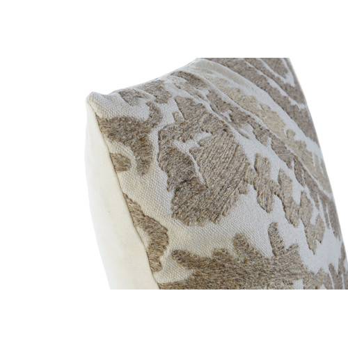 COJIN ALGODON 45X15X45 420 GR, BORDADO BEIGE