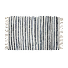 ALFOMBRA ALGODON 80X50X0,5 CHINDI AZUL