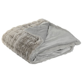MANTA POLIESTER 220X240X1 650 GSM CAMA GRIS CLARO