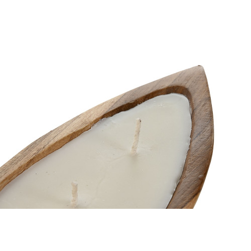 VELA TECA MACIZA CERA 39X13X5,5 NATURAL MARRON