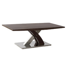 MESA CENTRO MADERA ACERO 120X60X43,5 MARRON OSCURO MESA CENTRO MADERA ACERO 120X60X43,5 MARRON OSCURO