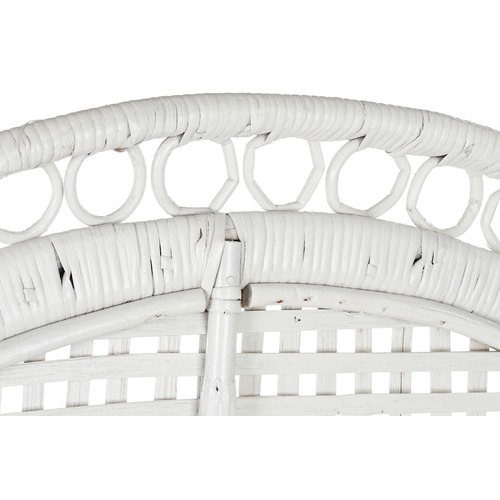 SILLON RATAN POLIESTER 96X66X140 BLANCO