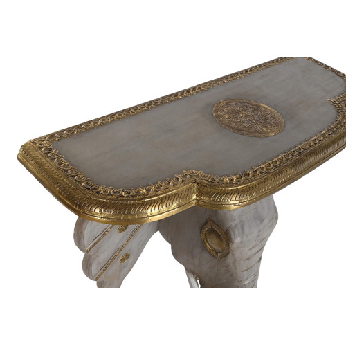CONSOLA MANGO LATON 80X30X96 ELEFANTE GRIS