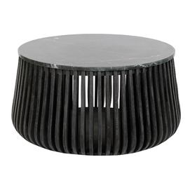 MESITA AUXILIAR MANGO MARMOL 90X90X45 40,80 NEGRO